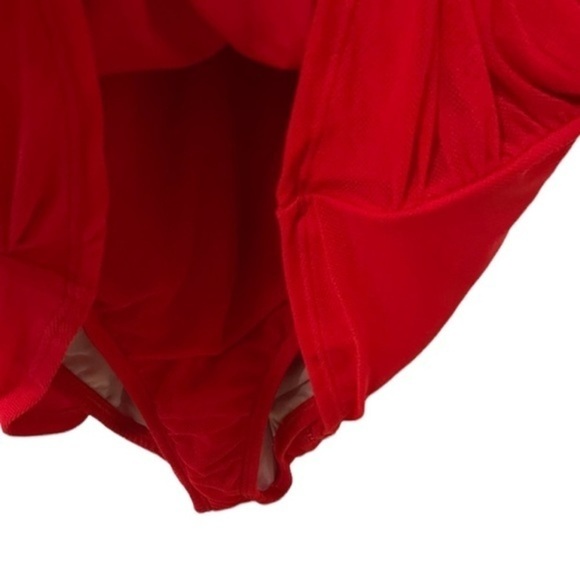 Torrid Red Mesh Sweetheart One-Piece Swimsuit - Picture 4 of 4